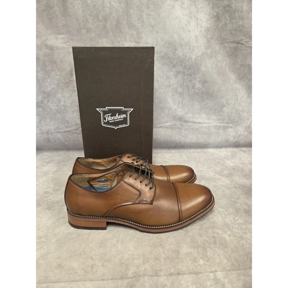 Florsheim Mens Dress Shoes SZ-13D Tan Cap Toe